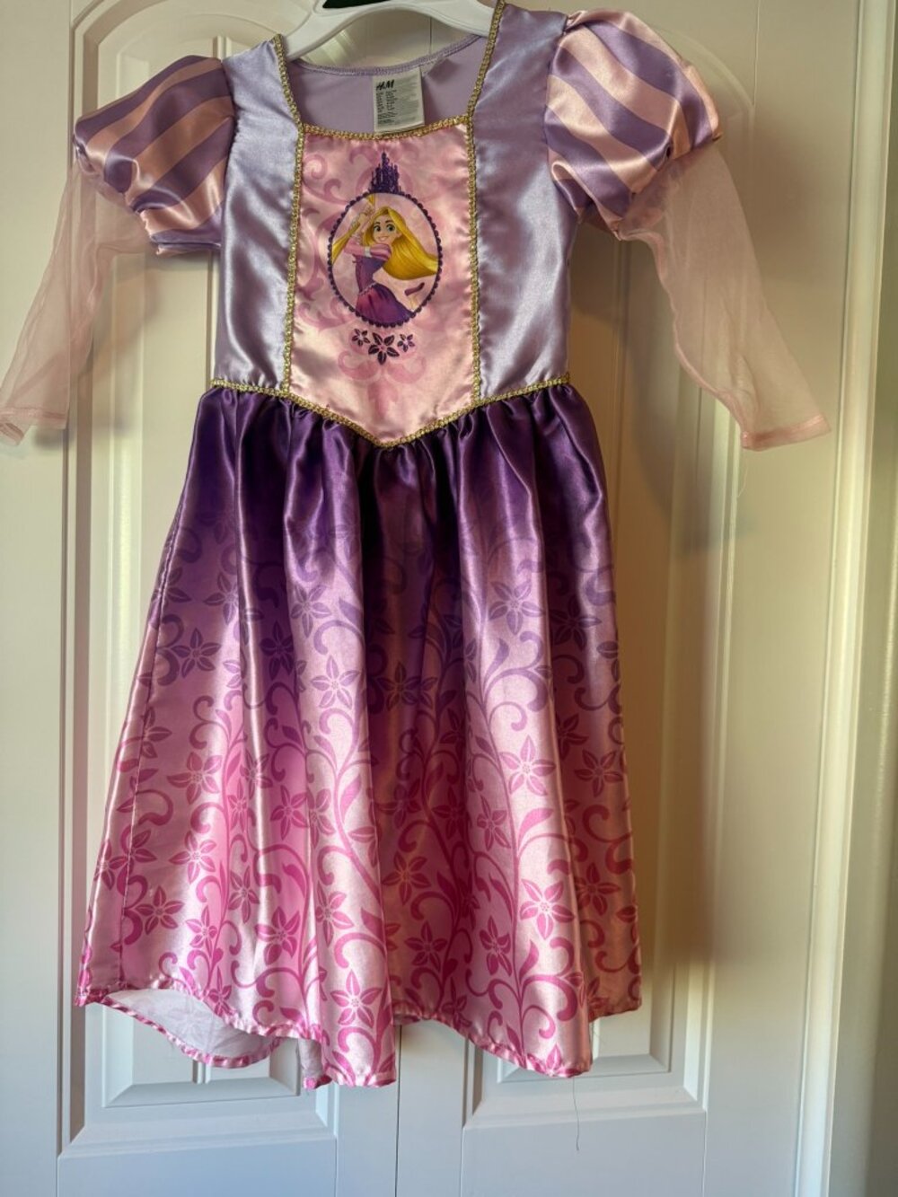 H&M Disney Rapunzel Princess Costume Dress Girls Purple Pink Size 5T/6